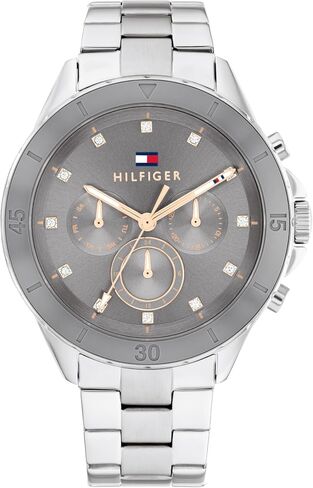 Tommy Hilfiger Women's Quartz Multifunction Watch - Stainless Steel Bracelet - 5ATM/50 Meters Water Resistance - Premium Fashion, Bold and Elegant - Gift for Her - 40mm in Saudi Arabia