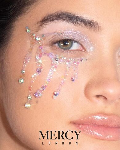 Blood Tears Face Jewels by Mercy London Vampire Costume Accessories Face Gems Jewels All In One Headpiece Stick On in Kuwait