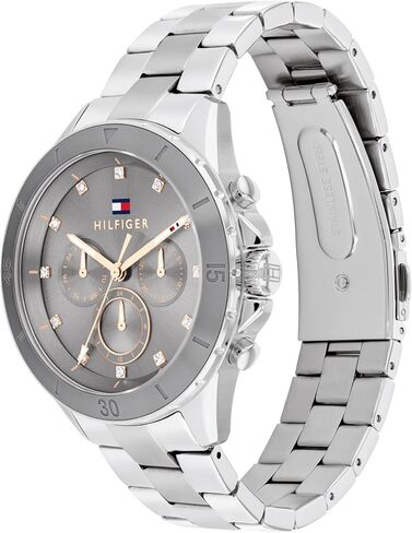 Tommy Hilfiger Women's Quartz Multifunction Watch - Stainless Steel Bracelet - 5ATM/50 Meters Water Resistance - Premium Fashion, Bold and Elegant - Gift for Her - 40mm in Saudi Arabia