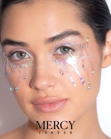 Blood Tears Face Jewels by Mercy London Vampire Costume Accessories Face Gems Jewels All In One Headpiece Stick On in Kuwait