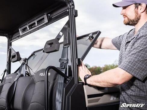 SuperAtv Polaris Ranger XP 1000 خلفي الزجاج الأمامي | 2023+ | البولي كربونات قياسي - داكن الصبغة in Saudi Arabia