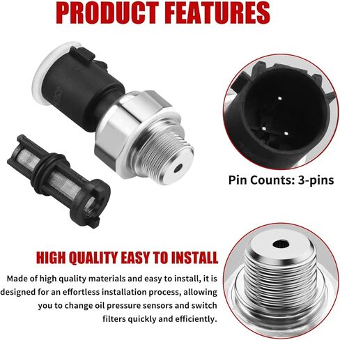 12677836 Oil Pressure Sensor Compatible with 2003-2008 Chevy Silverado 1500 2500 3500 Express,Corvette,Suburban,Avalanche Tahoe Cadillac,CTS,Escalade GMC Sierra,Savana,Yukon,Envoy in Kuwait