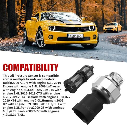 12677836 Oil Pressure Sensor Compatible with 2003-2008 Chevy Silverado 1500 2500 3500 Express,Corvette,Suburban,Avalanche Tahoe Cadillac,CTS,Escalade GMC Sierra,Savana,Yukon,Envoy in Kuwait