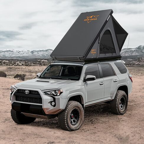 Sanhima Rooftop Tent Hard Shell-Hotham Lite Overland Aluminium Roof Top Tup 4.56 "Slimline ، W/Tri-Color LED LIGH in Kuwait