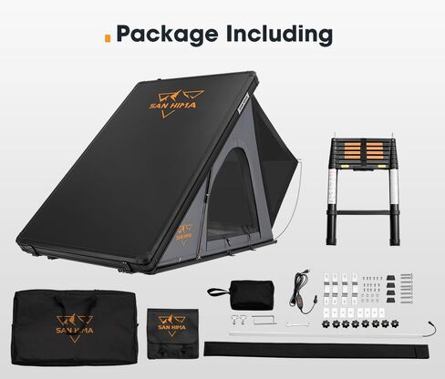 Sanhima Rooftop Tent Hard Shell-Hotham Lite Overland Aluminium Roof Top Tup 4.56 "Slimline ، W/Tri-Color LED LIGH in Kuwait