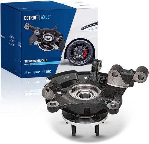 Detroit Axle - Front Left Steering Knuckle for 2011-2014 Ford Edge, Driver Side Steering Knuckle & Wheel Bearing Hub Assembly 2011 2012 2013 2014 Replacement in Saudi Arabia