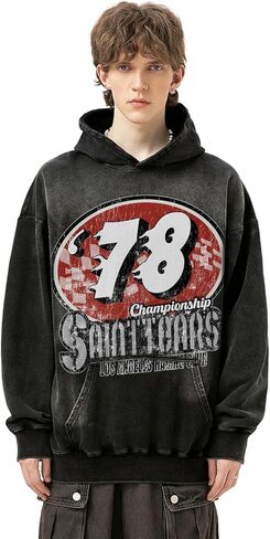 HODEIE HODIE MENSER MESS 78 بطولة أغطية الشارع الشارع هوديز y2k sweatshirt in Kuwait