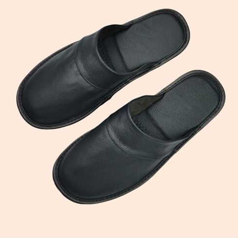 Mens Genuine Leather Slippers Non Slip Home Bedroom Shoes House Slipper Comfy Indoor Outdoor Shoes Slippers Unisex (Color : E, Size : 39/40) in Saudi Arabia