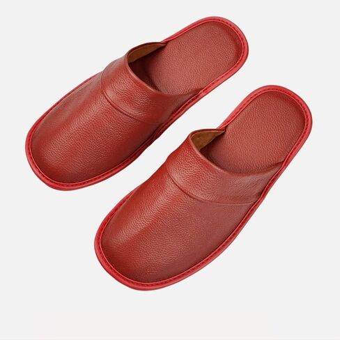 Mens Genuine Leather Slippers Non Slip Home Bedroom Shoes House Slipper Comfy Indoor Outdoor Shoes Slippers Unisex (Color : E, Size : 39/40) in Saudi Arabia