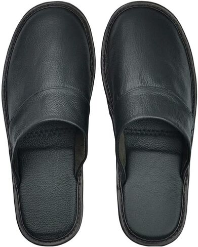 Mens Genuine Leather Slippers Non Slip Home Bedroom Shoes House Slipper Comfy Indoor Outdoor Shoes Slippers Unisex (Color : E, Size : 39/40) in Saudi Arabia