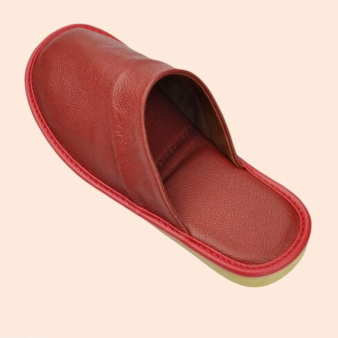 Mens Genuine Leather Slippers Non Slip Home Bedroom Shoes House Slipper Comfy Indoor Outdoor Shoes Slippers Unisex (Color : E, Size : 39/40) in Saudi Arabia
