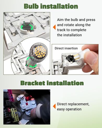 2048201600 2048201500 Brake Light Bulb Fit for Mercedes Benz W204 C-Class C250 C300 C350 C63 AMG 2008-2012 2014-2015, Tail/Turn Signal Bulb, 7 Pack in Saudi Arabia