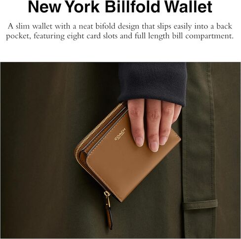 مدرب Billfold Wallet Bi-Fold ، B4/Honey Brown in Saudi Arabia