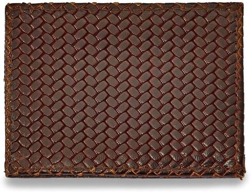 Solid Brown Leather Lizard Grain Money Clip in Saudi Arabia
