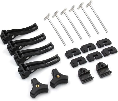 Shkalacar Truck Tonneau Cover Replacement Installation Accessory Rear Clamp Front Clamp, for Hard Tri-fold Quad-fold Truck Bed Cover Include Screw, T-Bolt and Tonneau Cover Clamp, 4X Rear Clamp in Saudi Arabia