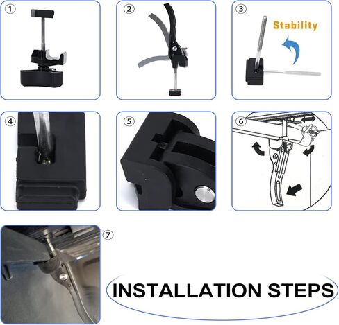 Shkalacar Truck Tonneau Cover Replacement Installation Accessory Rear Clamp Front Clamp, for Hard Tri-fold Quad-fold Truck Bed Cover Include Screw, T-Bolt and Tonneau Cover Clamp, 4X Rear Clamp in Saudi Arabia