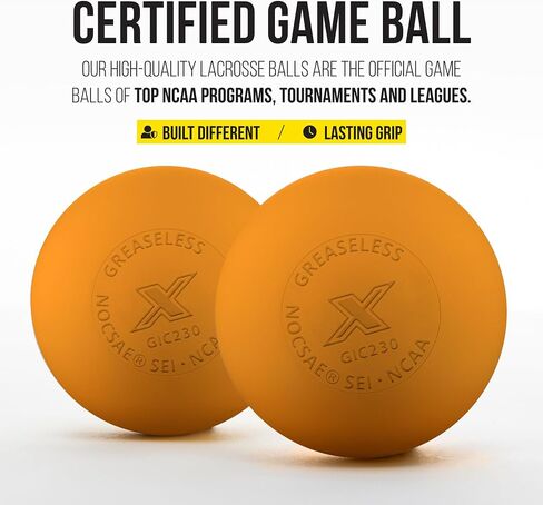 كرات لاكروس PEARL X بدون دهون من Guardian Innovations، 10 عبوات، بيضاء - الكرة الرسمية لبطولات NCAA - تلبي معايير NOCSAE ومعتمدة من SEI/NCAA/NFHS in Saudi Arabia