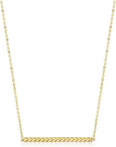 Pure Collection by Ross-Simons Italian 14kt Yellow Gold Twisted Bar Necklace in Saudi Arabia