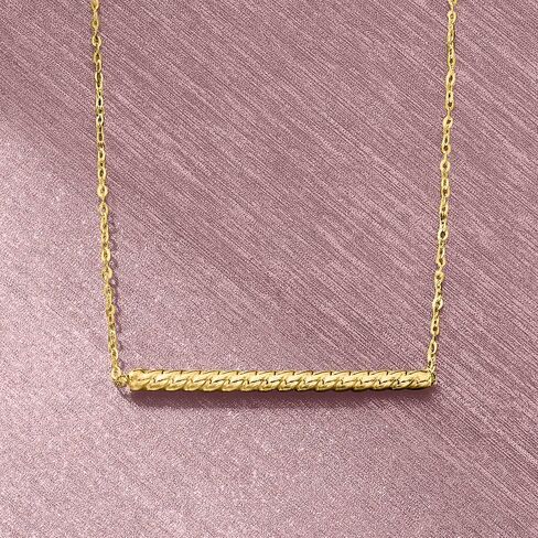 Pure Collection by Ross-Simons Italian 14kt Yellow Gold Twisted Bar Necklace in Saudi Arabia