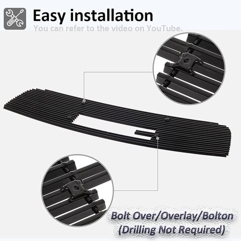 مصبغة Chrome متوافقة مع GMC Sierra 1500 2500HD 3500 Models 2003 04 05 06 07 إدراج الشبكة البليت العلوية الرئيسية المصقولة (مصقول الألومنيوم الصلب) in Kuwait