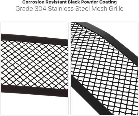 APS Compatible with Chevy Silverado 2500HD 3500HD 2015 2016 2017 2018 2019 Lower Bumper Stainless Steel Black Mesh Front Grill Grille Insert S18-H91367C in Saudi Arabia