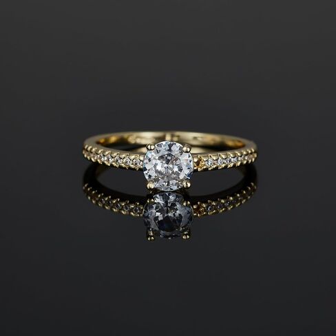 Women's 14k Gold Plated Cubic Zirconia Rings,Stacking Layering on Thum Rings for Women, Dainty Jewelry Gifts in Saudi Arabia