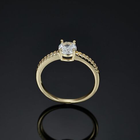 Women's 14k Gold Plated Cubic Zirconia Rings,Stacking Layering on Thum Rings for Women, Dainty Jewelry Gifts in Saudi Arabia