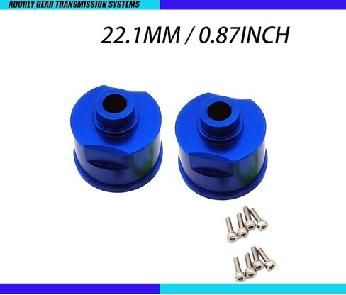 2 قطعة حامل تفاضلي من الألومنيوم لـ Traxxas Revo Erevo Slash 4X4 XO-1 E-Maxx T-Maxx Stampede 4x4 Rally VXL 4-Tec 2.0 Telluride 4X4 3978 5383 أجزاء مطورة باللون الأزرق in Kuwait