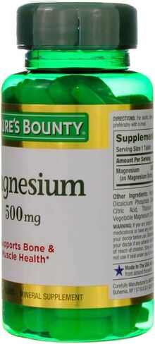 Nature's Bounty Magnesium 500 Mg أقراص 100 EA in Kuwait