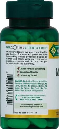 Nature's Bounty Magnesium 500 Mg أقراص 100 EA in Kuwait