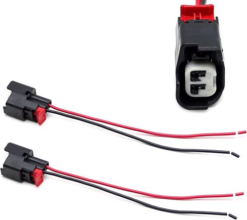 iJDMTOY 2pc License Plate Light/Side Marker Light/Tail Lamp Connectors w/ 5-Inch Long Pigtail Harness Compatible with Chrysler/Dodge/Jeep (aka 68065018AA) in Saudi Arabia