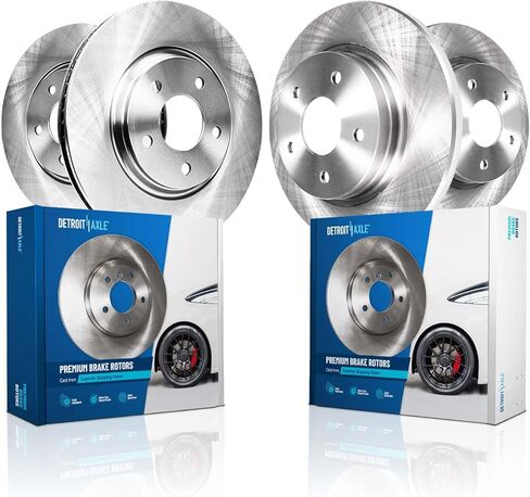 Detroit Axle - دوارات الفرامل لـ Hyundai 2019-2020 Santa Fe ، بديل دوارات الفرامل: 12.60 "بوصة الأمامية و 12.01" بوصة خلفية in Kuwait