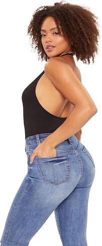 YMI Womens High-Rise Flare Jean with Frayed Hem in Saudi Arabia