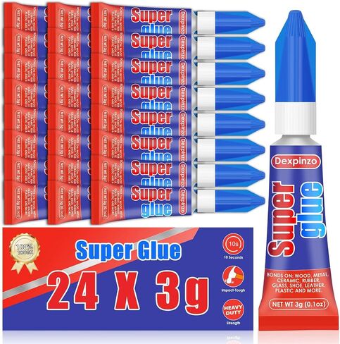 16 Pcs Super Glue, 3 Gram Multipack Mini Super Strong Glue Quick Dry Clear All Purpose Repair Glue for Plastic Wood Metal Glass Fabric Rubber Leather Shoes Ceramic Jewelry Making DIY Crafts in Saudi Arabia