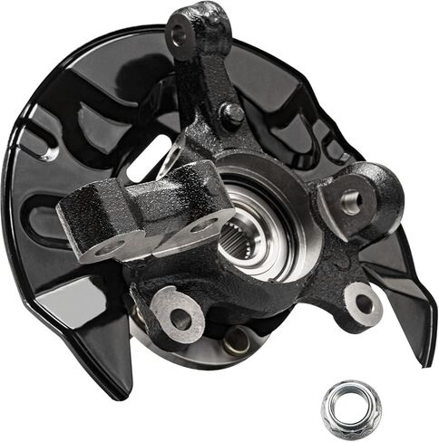 Detroit Axle - Front Right Steering Knuckle for 2003-2008 Toyota Corolla 2004 2005 2006 2007 Steering Knuckle & Wheel Bearing Hub Assembly Passenger Side Replacement in Saudi Arabia