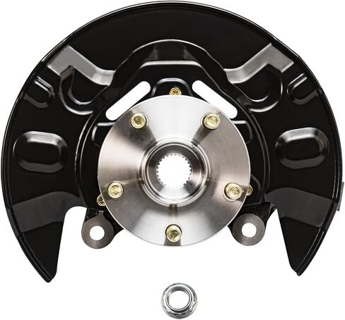 Detroit Axle - Front Right Steering Knuckle for 2003-2008 Toyota Corolla 2004 2005 2006 2007 Steering Knuckle & Wheel Bearing Hub Assembly Passenger Side Replacement in Saudi Arabia