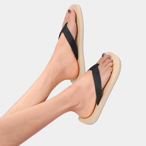 Red Rubber Thong Sandals for Women Beach Flip Flops Casual Comfortable Slip On Flat Sandals Ladies Slides Slipper in Saudi Arabia