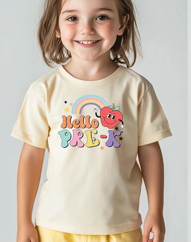 Kids Toddler Boys Girls Back to School Shirt First Day of Preschool T-Shirt Short Sleeve Top in Kuwait