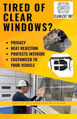 CLEAN CUT TINT- Automotive DIY Car & Truck Window Tint Kit - Various Darkness: 5%, 20%, 35%, 50% - All Sides & Back Glass - Precut Tint Kit in Saudi Arabia