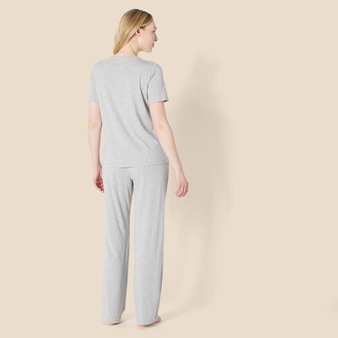 Amazon Essentials Women's Soft Cotton Blend تي شيرت قصير الأكمام ومجموعة ملابس نوم بانت in Kuwait