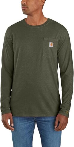 قوة Carhartt Men Roaming Fit Midweight Long Sleeve Pocket T-Shirt in Kuwait