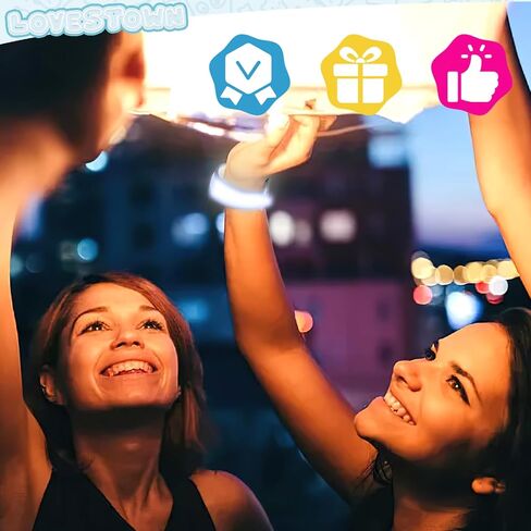 LovesTown 6PCS Glow in the Dark Wristbands, Multicolor Light Up Bracelets LED Wristbands for Kids Night Events Party Supplies in Saudi Arabia