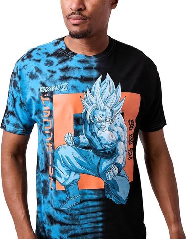 Dragon Ball Z Goku Kanji Adult Blue-Green Short Sleeve Tee in Saudi Arabia