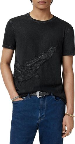 John Varvatos Men's Embroidery Bird Tee in Kuwait