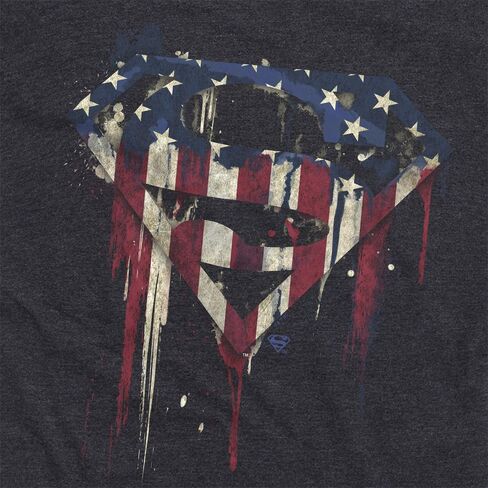 Indivisible Official Superman US Flag Paint Drip Men's Classic Ring-Spun T-Shirt in Saudi Arabia