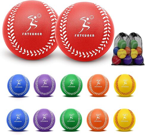 Foam Baseballs, Soft Baseballs 6 Pack for Kids Beginners Training Ball, Safe Throwing for Indoor or Outdoor Play with Carrying Bag, Catching and Batting Practice, Baseball Gifts for Boys and Girls in Saudi Arabia