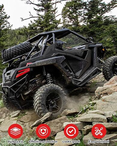أغطية هواء الألومنيوم لأغطية Polaris RZR PRO XP/RZR Turbo R 2020-2024 الملحقات ، شوايات محرك محرك محرك محرك محرك محرك محرك محرك محرك من الجوانب المعدنية المعدنية (6pcs ، الترباس) in Saudi Arabia