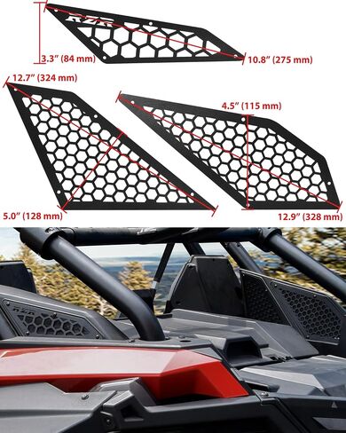 أغطية هواء الألومنيوم لأغطية Polaris RZR PRO XP/RZR Turbo R 2020-2024 الملحقات ، شوايات محرك محرك محرك محرك محرك محرك محرك محرك محرك من الجوانب المعدنية المعدنية (6pcs ، الترباس) in Saudi Arabia