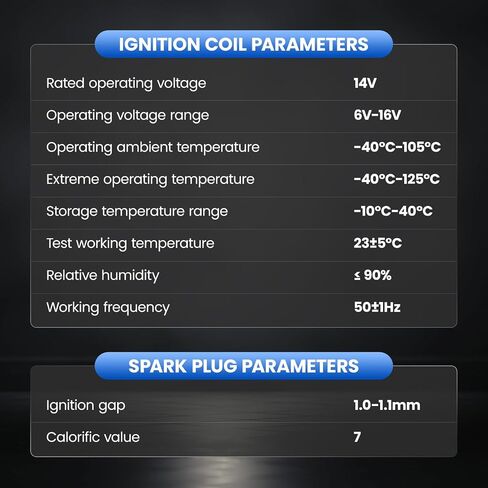 4 عبوات UF724 ملفات الإشعال و 93501 شمعات الإشعال مجموعة متوافقة مع سوبارو فورستر/إمبريزا/ليجاسي/Outback/XV Crosstrek 2013-2014 ، 2.0L 2.5L H4-يحل محل LKAR7BIX-11S 49131 وأكثر in Kuwait