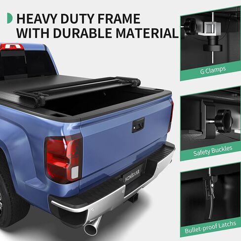 تغطية Tonneau الرباعية ذات الرباعية الناعمة الملائمة لـ Chevy Silverado/GMC Sierra 1500 (2019 Legacy/Ltd. in Kuwait